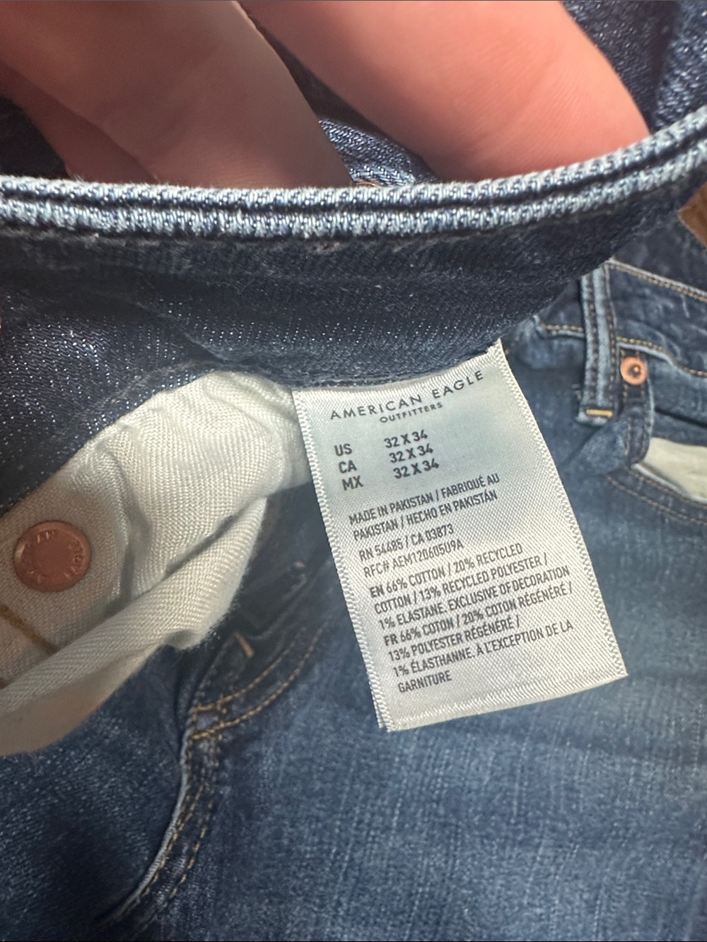 American Eagle Outfitters Men's Medium Blue Straight Jeans - Picture 3 of 4